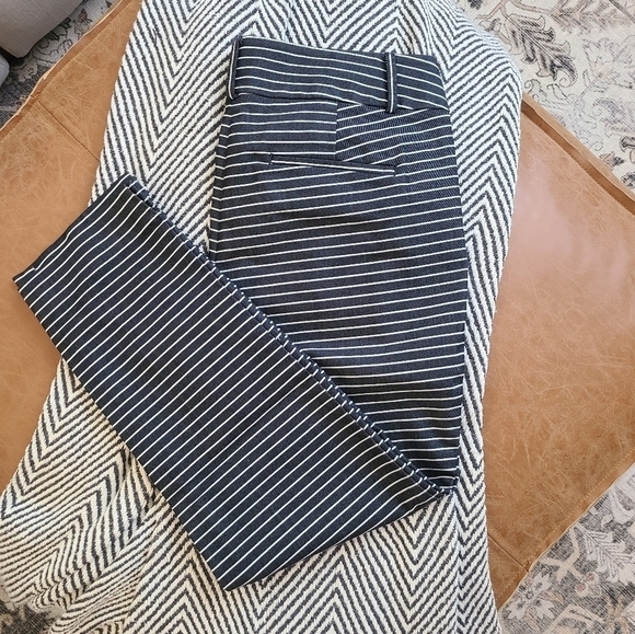LOFT Pants - 3/$20 Loft Navy & White Striped Marisa Pants Size 2